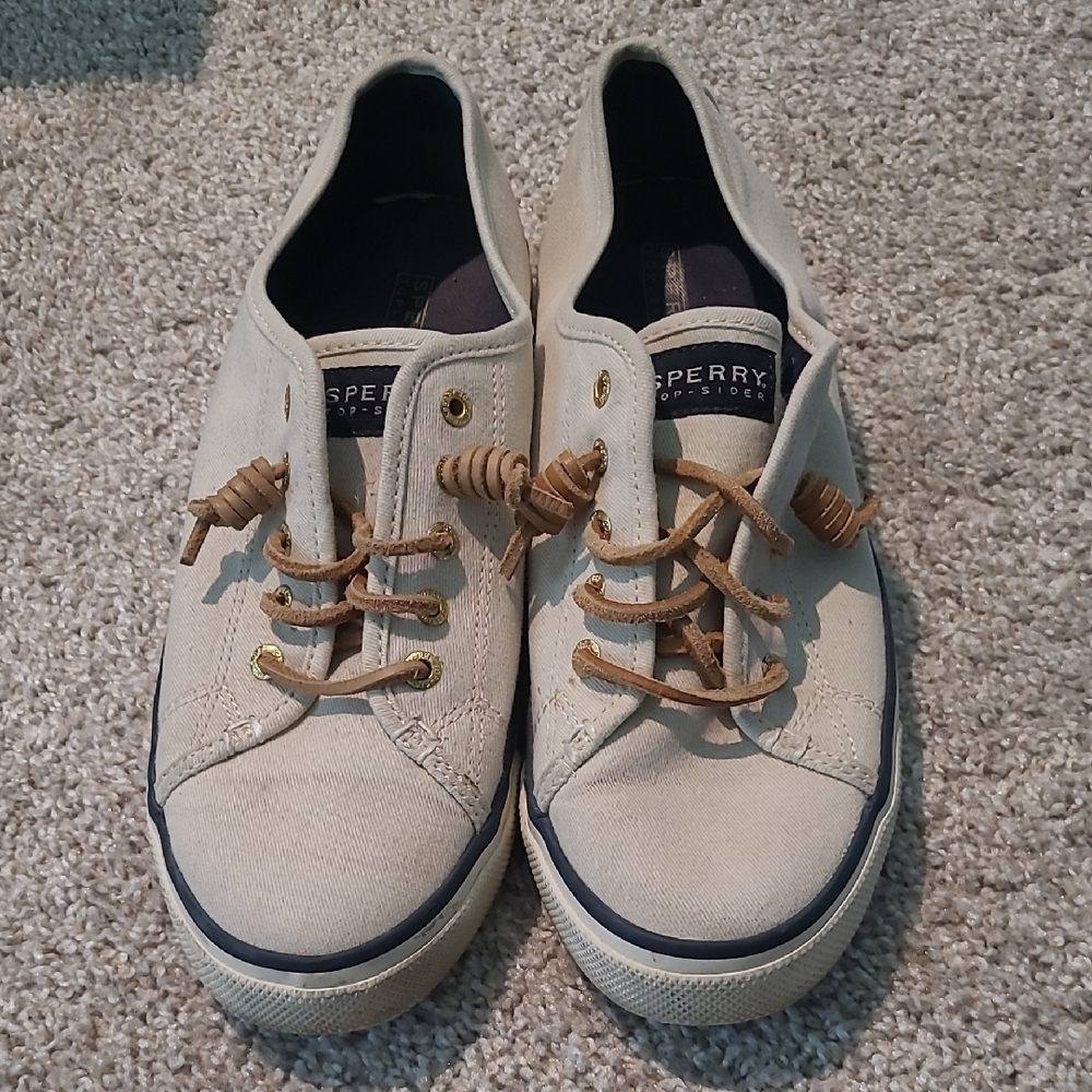 Sperry Cream Canvas Shoes